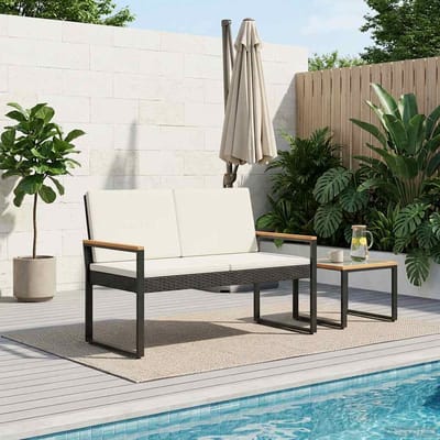 vidaXL - Tuinbank - 2 - -Seater - 107 - x - 61 - x - 80 - cm - poly - rattan - Rechthoekig