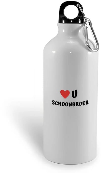 Hacebo® - love u schoonbroer waterfles - Broer - de liefste schoonbroer - verjaardag - cadeautje voor broer - broer artikelen - kado - geschenk - water fles - 400ML
