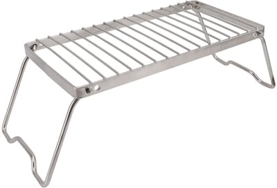 Dailygoods- Kampeerrooster Roestvrij Staal - Opvouwbaar - Verstelbare Hoogte - Aftappende Backpackgrill - Dikkere Kampvuurkookrekken - Langdurige Prestaties - Campinggrill