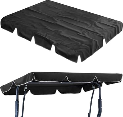 SnelShoppen - Waterproof Swingdak 180 x 110 cm / 210 x 145 cm - Universeel 3-Zits Schommel - 100% Oxford 600D - Waterdicht en UV-Bestendig - Blauw - T