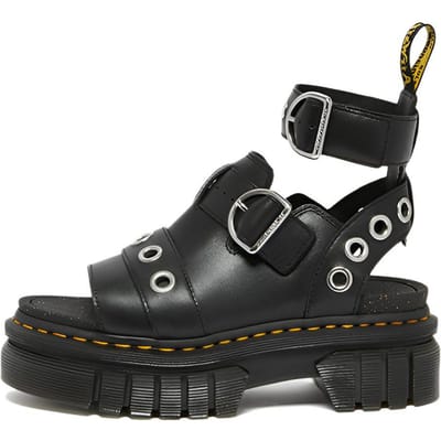 Dr. Martens Ricki HDW Fashion Metalen Gesp Romeinse Sandalen Dames sandalen Zwart 27401001 38 gray