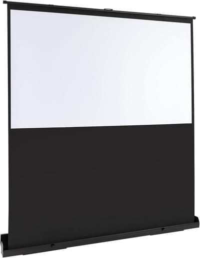 Draagbaar projectiescherm, 200 cm, staand en optrekbaar, 16,9 cm, wit glasvezel-canvas, 12 gain, 160 graden kijkhoek voor 4K, 8K, thuisbioscoop, thuistheater, presentaties, in hoogte