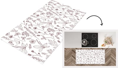 Keukenloper - Loper keuken - Planten - Patroon - Bloemen - 120x60 cm - Keukenloper vinyl