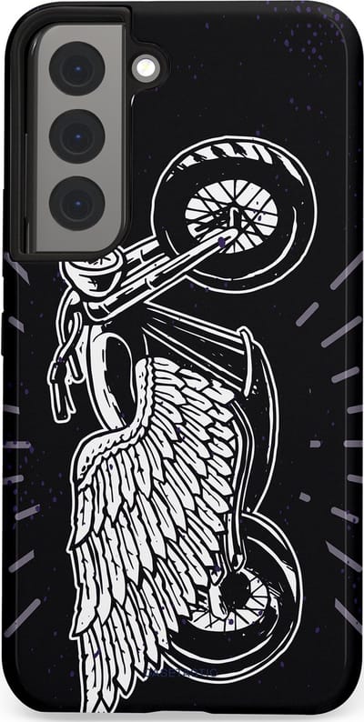 Casetastic Hoesje Geschikt voor Samsung S22 - Stijlvolle Beschermende Duo-layer Case - Retro highway
