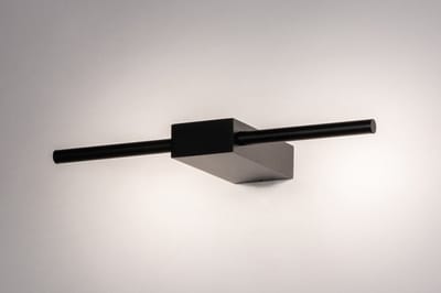 Lumidora Wandlamp 74633 - Voor binnen - CHANDLER - Ingebouwd LED - 3.0 Watt - 300 Lumen - 2700 Kelvin - Zwart - Metaal - Badkamerlamp