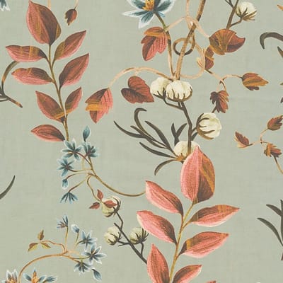 ROMANTISCH BEHANG | Bloemen & Bladeren - Grijs Groen Rood Bruin - A.S. Création Anna D'Andrea