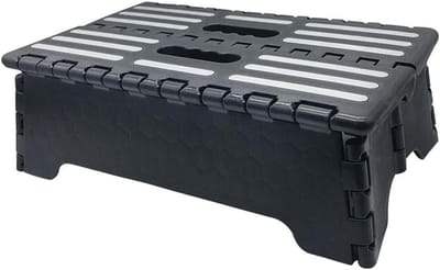 Opvouwbare Kruk - Stapelkrukje Hulp - Huis & Tuin - Antislip Ontwerp - 38 cm - Wit