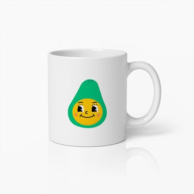 Schattige Avocado Gezicht Mok – Leuk en Speels Koffiebeker Cadeau