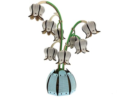 Lily of the valley - 3D Puzzel met Handleiding - DIY - Miniatuur Modelbouw Hout Kinderen en Volwassenen - Houten bouwpakket - Assemblr