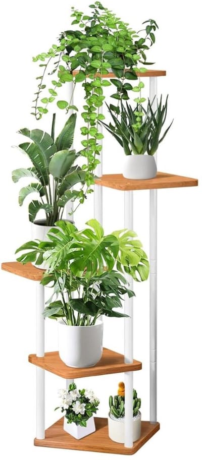 Core® Plantenladder - Plantenrek - Plantenstandaard – Wit - 30cm x 30cm x 106cm