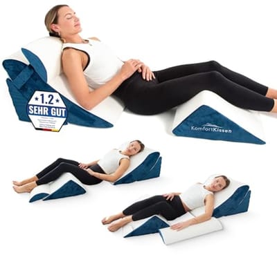 Ergonomische Wigkussen Set - 12-in-1 Multifunctioneel Design met Wasbare Overtrek voor Slapen en Lezen