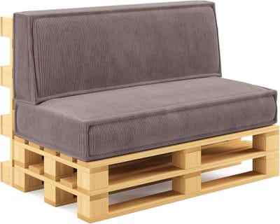 Palletkussens Set - Zitkussen Rugkussen - Loungen Buiten - Afneembare Hoes - 120x40cm 120x80cm - Lichtroze
