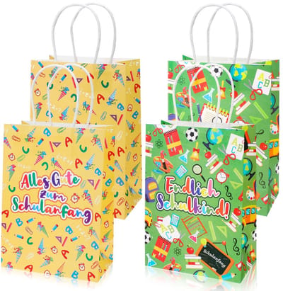 Dailygoods- Geschenkzakjes 12 Stuks - Cadeauzakjes Papier - Uitdeelzakjes - Feestartikelen - Themafeestjes - Dubbelzijdig Ontwerp