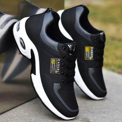 Heren nieuwe waterdichte leren schoenen Casual Comfort Heren Sneakers Outdoor Ademend trendschoen Masculino mode Herenschoenen 41 white