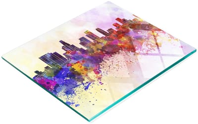 Los Angeles Multifunctionele Decoratieve Keukenplank van Gehard Staal 60x52 cm