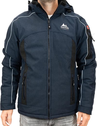 Nordberg Ole dark navy melange maat XL,  heren jacket, outdoor.