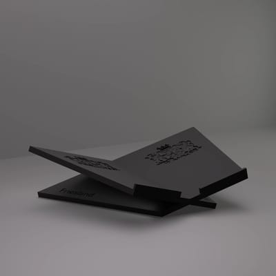 3d-gezellig Boekenstandaard Friesland - Boekensteun - Boekenhouder - Book Holder - 37*25*10 cm - Zwart - 100% gerecycled PLA (bioplastic)