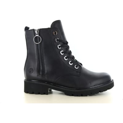 Remonte D8671-01 Veterboots Zwart Leer Dames - zwart - 37