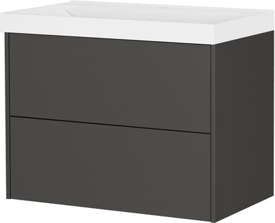 Wastafelkast Rain Grafiet - Breedte 81 cm - Hoogte 65 cm - Diepte 46 cm