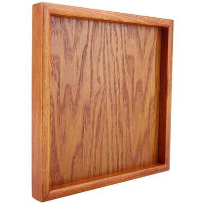 Vierkant Massief Houten Theeblad Koffie Sushi Snacks Serveerschaal voor Café Restaurant(18*18cm)