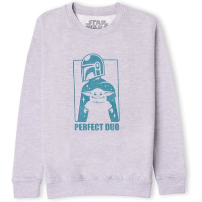 Star Wars The Mandalorian Perfect Duo Kids' Sweatshirt - Grey - 98/104 (3-4 jaar)