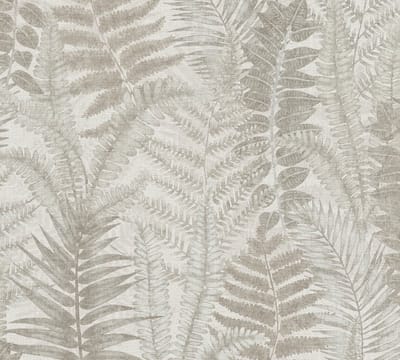 VAREN BLADEREN BEHANG | Botanisch - Grijs Beige Taupe - LivingWalls Famous Garden