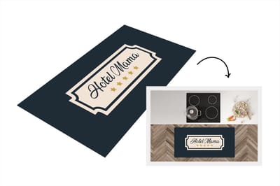 Keukenloper - Loper keuken - Hotel mama - Mama cadeau - Mama - Moederdag cadeautje - 120x60 cm - Keukenloper vinyl
