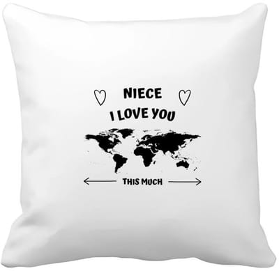 Akyol - niece i love you this much Kussen hoes - Nicht - geweldige nicht - liefste nicht - verjaardag - cadeau - kado - bedankje - geschenk - 40 bij 40 cm