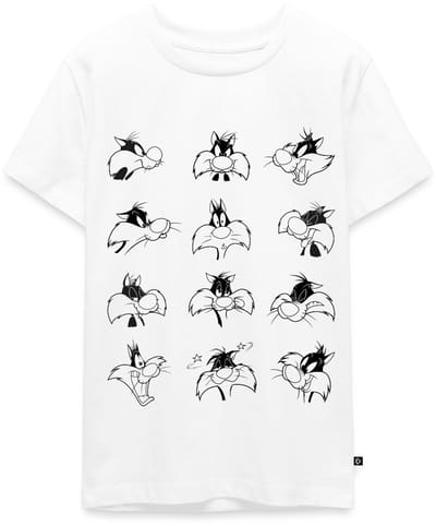Looney Tunes Sylvester Facial Expressions Premium T-Shirt Tiener