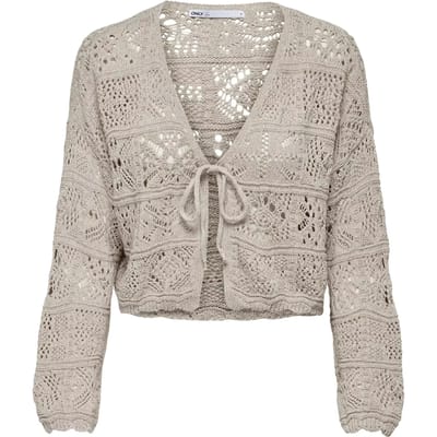 Gecropst vest van katoenmix model 'BEACH LIFE'