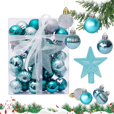 Dailygoods- Kerstballen 30 stuks - 3 cm - Kunststof - Glinsterend/mat - Kerstdecoratie - Ornamenten - Zilver/groen/rood