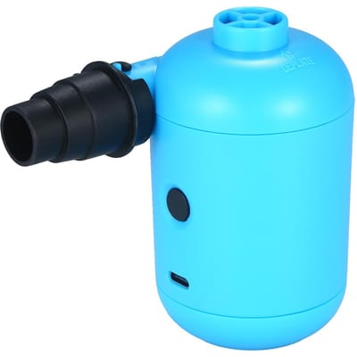 Draagbare USB elektrische luchtpomp Luchtbed Bootbank Auto Lucht Opblaasbare Pomp voor Auto Kamperen blauw