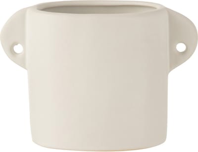 J-Line bloempot Renaissance - keramiek - wit - 2 stuks - Ø 8.5 cm