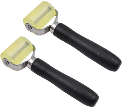Dailygoods- Aandrukrol - 2 Stuks - Siliconen Rol - Aandrukgereedschap - Geschikt voor PVC-lassen - Slijtvast en Temperatuurbestendig - Roller