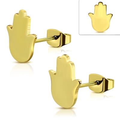 Montebello Oorbellen Ayla - 316L Staal - Hand van Fatima - 10x9mm