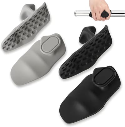 Anti-slip grip pads voor krachttraining, pull-ups en bodybuilding - 2 paar voor optimale grip en veiligheid tijdens fitness en cross training, zwart en grijs