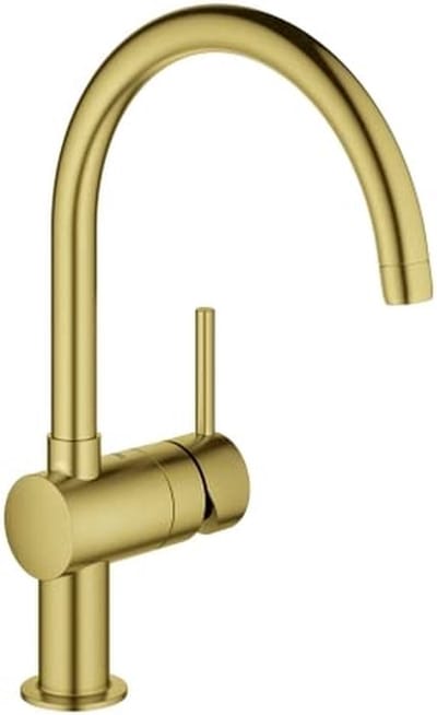 Grohe Minta Keukenkraan - hoog - draaibare ronde uitloop - brushed cool sunrise (goud)