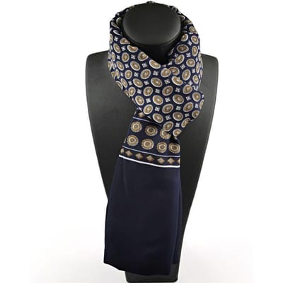 Lente Winter Zijden Sjaal Heren Luxe Mode Sjaals Bedrukt Ruit Halssjaal Sjaal Wrap Vintage Warm Nekdoek Accessoires gray