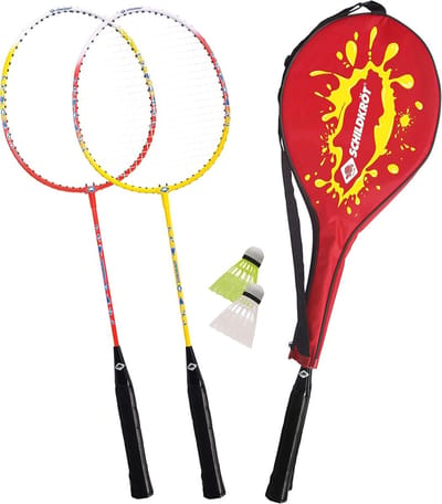 Veerbalset voor 2 personen met rackets en ballen in hoes