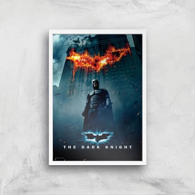 The Dark Knight Giclee Art Print - A4 - White Frame
