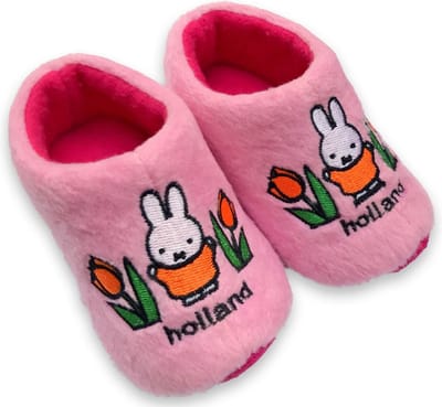 Klompsloffen Nijntje - Klomppantoffel Tulpen Roze - Maat 16/19