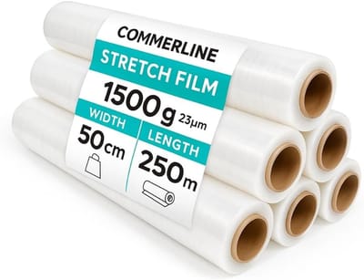 Stretch Film 50 cm - 6 Rollen Verhuisfolie en Verpakkingsfolie