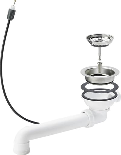Afvoerklep Set - Waterafvoer Klep - Leiding Onderhoud - Kunststof Constructie - 1-1/2 inch - Wit
