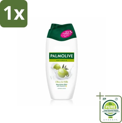 1 x Palmolive Douchecreme Naturals Olijf & Melk 250 ml - Douchecrème - Natuurlijke Verzorging - Olijf En Melk - Droge Huid - Gevoelige Huid