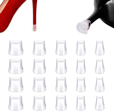 10 paar | 5 maten dames hakbeschermers, dames schoenstoppers, hakbeschermers, voor bruiloften, buitenactiviteiten, gemakkelijk wandelen (wit, 5 maten) - Cyslmuk