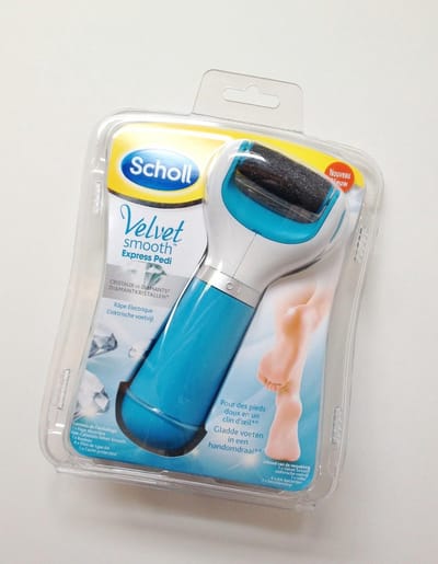 Scholl Voetvijl Elektrisch Velvet Smooth- Diamond Crystals - Regular- Express Pedi - Blauw - 1 Stuk