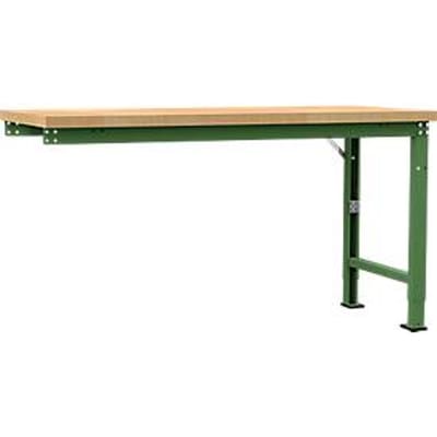 Manuflex aanbouw-werkbank Profi speciaal, tafelblad multiplex, 1750 x 700 mm, resedagroen