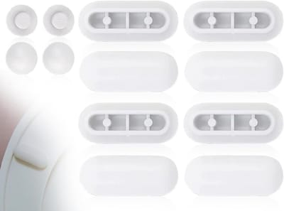 Toilet Buffer Set - Stopper Spacers - Toilet Reparatie - Hoge Kwaliteit Plastic - 12 Stuks - Wit
