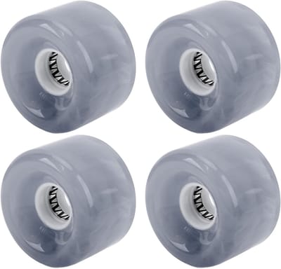 Skateboardwielen Set - Longboard Wielen - Cruisen en Skaten - Hoge Rebound PU - 52mm x 32mm - Transparant Grijs