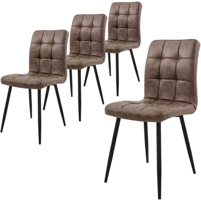 Set van 4 eetkamerstoelen Quinn kunstleer | ML-Design